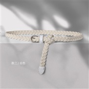 ( white)retro lady twisted weave belt  Korean style Dress ornament belt belt