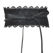( black) occidental style lady multicolor Optional width Girdle  lace flower ornament width belt  women belt