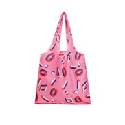( Pink)high capacity print pure color portable super handbag