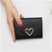 ( black)short style coin bag woman student Korean style love tassel coin Purse Mini small fresh multifunction Wallets