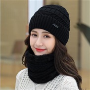 ( black)autumn Winter hat woman velvet warm woolen Korean style all-Purpose thick knitting cotton woman