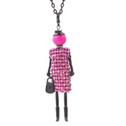 ( rose Red)apan and Korea sweater chain woman long style fully-jewelled necklace crystal sequin girl pendant necklace