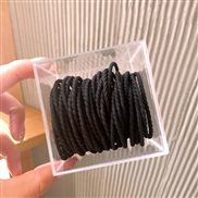 (  black )Korean style high elasticity leather woman head rope head brief circle