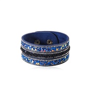 ( sapphire blue )cortex bangle  occidental style personality Bohemia color beads bracelet woman