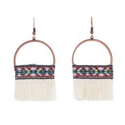(HQEF  ) fashion retro tassel earrings bronze color Earring ethnic style personality exaggerating