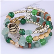 occidental style trend  concise customs gravel mash up multilayer temperament fashion lady bangle