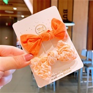 (   orangeSuit )autumn Korea children hair clip samll girl head lovely bow pattern set