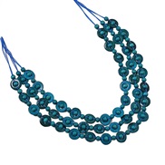 ( blue)ethnic style Coir establishment necklace tassel sweater chain
