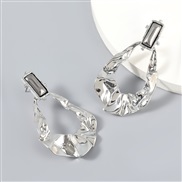 ( Silver)occidental style fashion exaggerating pattern Alloy earrings woman trendins wind personality arringearrings