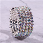 (color ) multilayer twining  bride all-Purpose diamond fully-jewelled elasticity bangle crystal bracelet woman