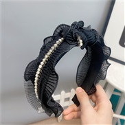 ( black) Pearl width eadband Korean style head lace head buckle bow width