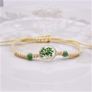 ( green)apan and Korea handmade establishment bracelet flower Starry gem glass flower rope chain