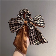 ( Brown)occidental style fashion brief personality rope spring velvet bow head temperament
