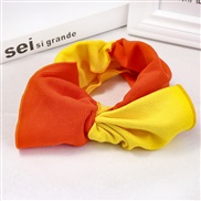 ( orange+ yellow)apan and Korea sweet lovely all-Purpose width bow knitting belt Korea big