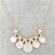 Korean style fashion sweetOL Metal concise Opal temperament short style necklace
