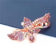 (purple) summer occidental style wind Alloy diamond Acrylic butterfly hair clip woman