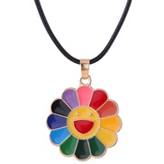 Korean style fashion  Metal concise sun flower personality rope necklace
