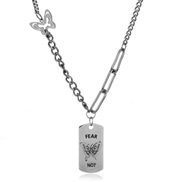 Korea fashion concise stainless steel concise personality long necklace