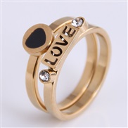 Korea fashion concise stainless steel conciseLOVE love temperament personality ring