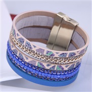occidental style fashion  Metal all-Purpose trend concise all-Purpose cortex buckle width temperament bracelet