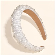 ( white)occidental style crystal beads Headband big samll color beads Headband palace wind fashion woman