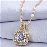 fine  occidental style fashion   concise square zircon personality woman necklace