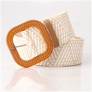 ( Ellipse while )women imitateStraw  width brief all-Purpose buckle belt woman cotton elasticity weave ornament belt