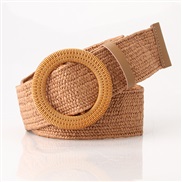 ( camel)women imitateStraw  width brief all-Purpose buckle belt woman cotton elasticity weave ornament belt