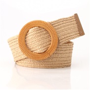 women imitateStraw  width brief all-Purpose buckle belt woman cotton elasticity weave ornament belt