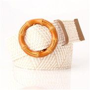 ( while )women imitateStraw  width brief all-Purpose buckle belt woman cotton elasticity weave ornament belt