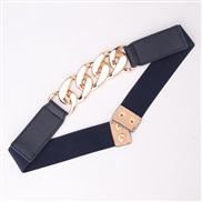 (Gold  Navy)occidental style trend exaggerating Metal chain belt punk wind Tightness Girdle Suit ornament belt