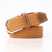 ( camel) style leisure lady belt fashion multicolor all-Purpose Tightness buckle belt man elasticity weave canvas belt