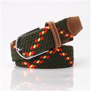 (+ red ) style leisure lady belt fashion multicolor all-Purpose Tightness buckle belt man elasticity weave canvas belt