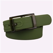 ( Army green)high quality silica gel belt  man woman belt plastic buckle candy colors Metal  belt