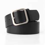 ( black) wind lady belt  retro brief all-Purpose square buckle headu leather  fashion belt woman