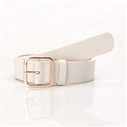 ( gold buckle white) wind lady belt  retro brief all-Purpose square buckle headu leather  fashion belt woman