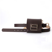 (2.4Width (CM)105Length (CM))( Brown)fashion lady belt gold chain samll bag bag removable four ornament belt bag