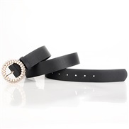 (106cm+3.5cm)( black)elegant fashion ladyPU belt Pearl style Alloy buckle atmospheric color more ornament Dress belt