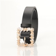 (2.8Width (CM)+105Length (CM))( black)fashion classic Alloy buckle lady belt ornament  all-Purpose fashionu cortex belt