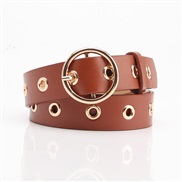 (2.7cm+105cm)( camel)lady belt eyes ornament Korean style four all-Purpose Round buckle women belt