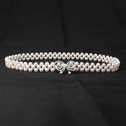 lady Pearl chain Korean style diamond Pearl ornament belt fashion sweet Dress Tightness belt woman