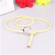 ( yellow)lady belt  handmade weave belt  Dress ornament all-Purpose leisure belt