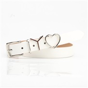 ( white)woman belt fashion trend all-Purpose star same style Word Metal love buckle ornament Suit belt