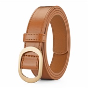 ( khaki)lady belt girl student trend brief belt woman student all-Purpose fashion ornament Round bucklePU leather belt