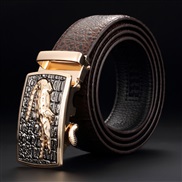 (110cm)(   Brown)man real leather Cowhide beltcrocodile  pattern belt man belt buckle belt