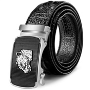 (120cm)(   black)man real leather Cowhide beltcrocodile  pattern belt man belt buckle belt