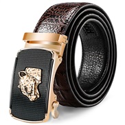 (125cm)(  Coffee )man real leather Cowhide beltcrocodile  pattern belt man belt buckle belt