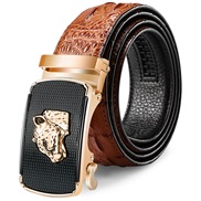 (115cm)(   camel)man real leather Cowhide beltcrocodile  pattern belt man belt buckle belt