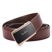 (125cm)( gold buckle+ brown)man real leather Cowhide beltcrocodile  pattern belt man belt buckle belt
