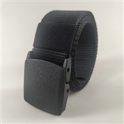 ( black) plastic buckle Nylon belt man outdoor sports Metal canvas belt